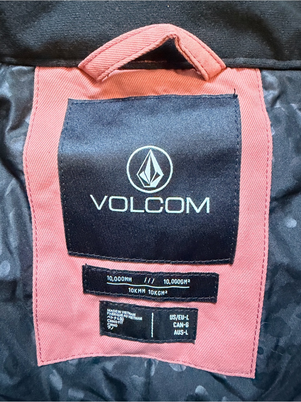 Volcom Pink Embroidered Logo Pants